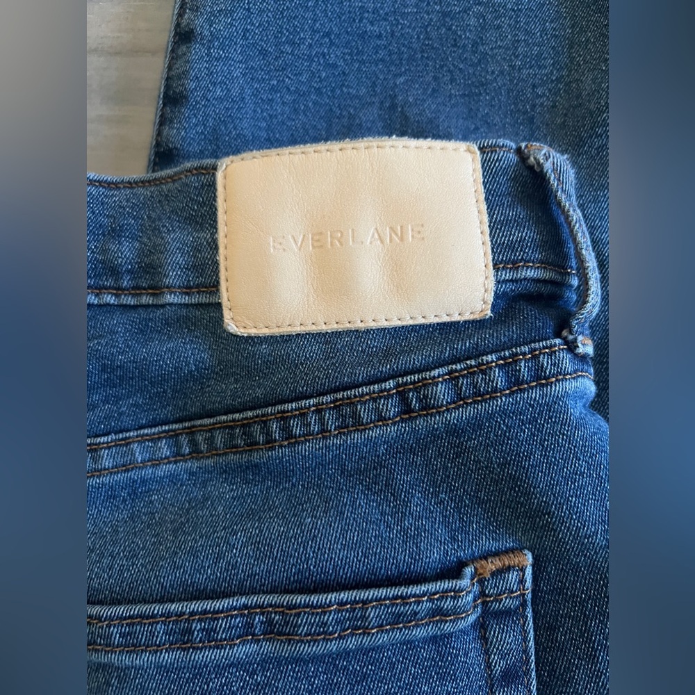 EVERLANE The Vintage Skinny Jean Frayed Hem With Exposed Buttons Size 28 28x26 - Picture 5 of 7